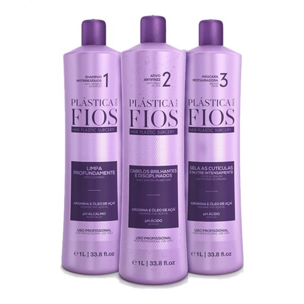 Plástica dos Fios Cadiveu 3 x 1000ml